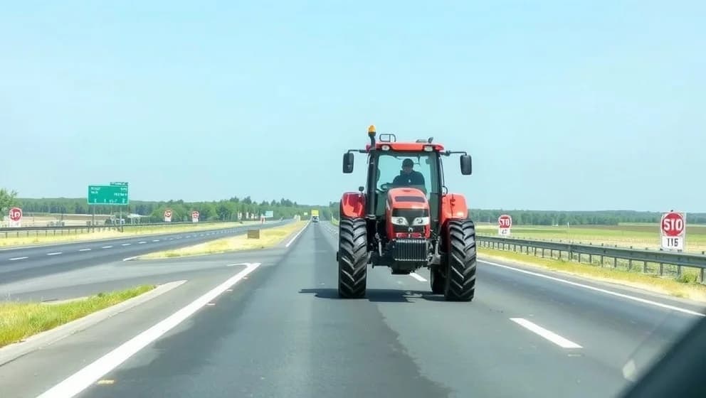 Får man köra traktor på 100 väg