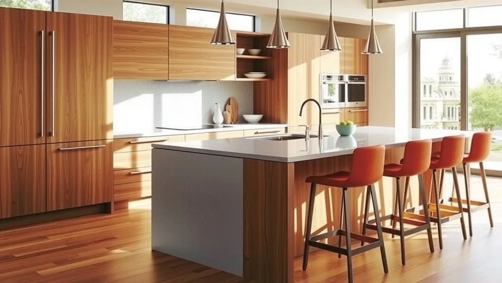 Köksö med sittplatser för hemmet